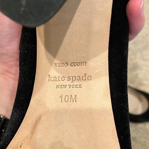 Black velvet Kate Spade heels - Picture 3 of 4